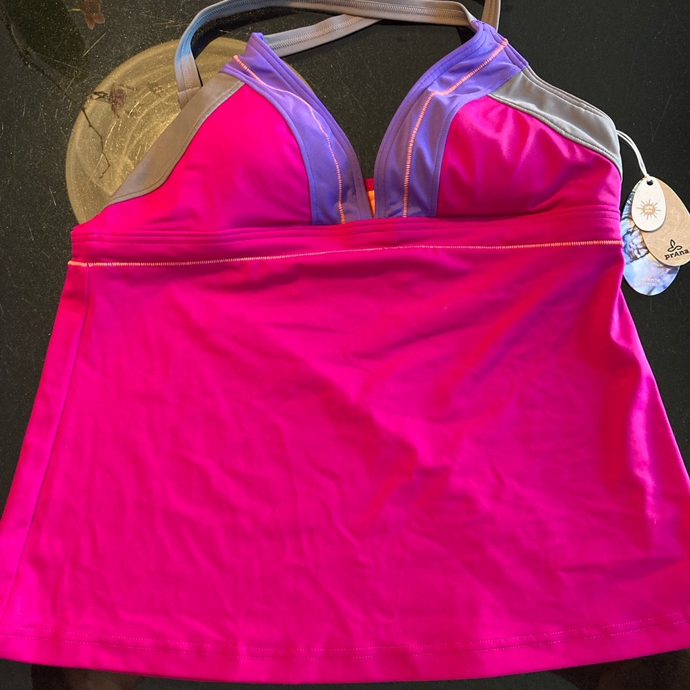 Prana Atla Tankini. NEW with tags. Never worn. Fuchsia.